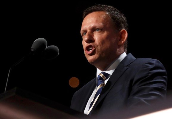 Peter Thiel durante la convención republicana