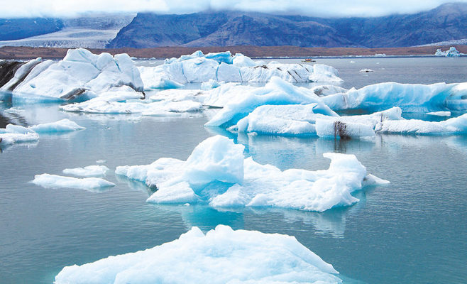 Icebergs on Jokulsarlon glacier lagoon, Iceland