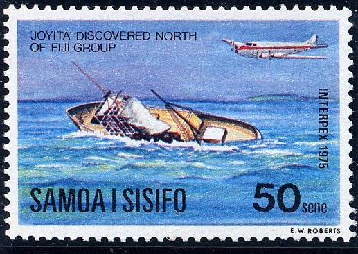 El Joyita en un sello de Samoa