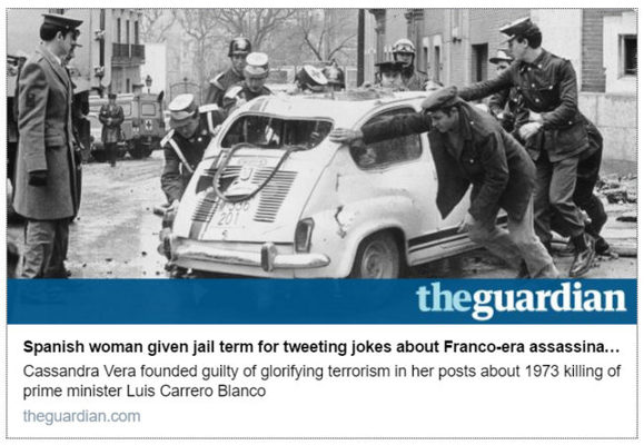 Tuitera española condenada