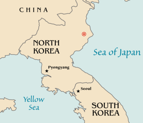 "Corea del Norte misil mapa politico"