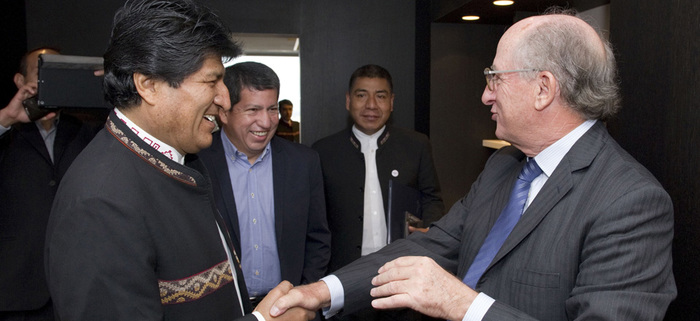 Brufau y Evo Morales Merca2.es