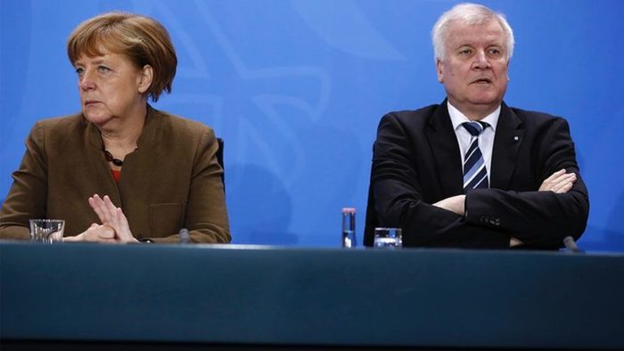 seehofer y merkel