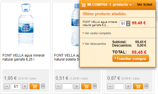Agua mineral Carrefour 5 l.  Supermercado Online Carrefour