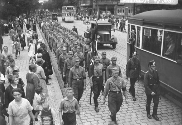 brownshirts marching Merca2.es