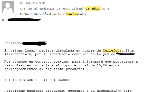 te Carrefour con la compra El virus informático Carrefour .C