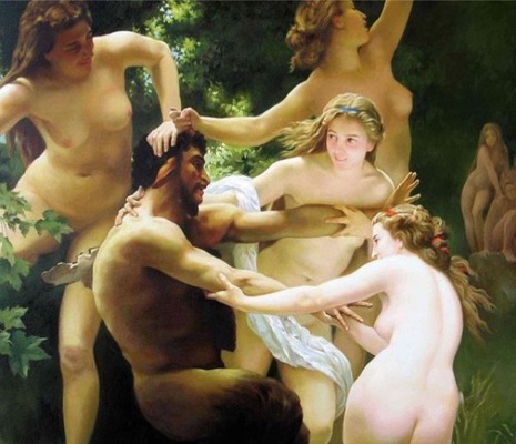nymphs and satyr by william adolphe bouguereau 1873 fragment 1382618875 b Merca2.es