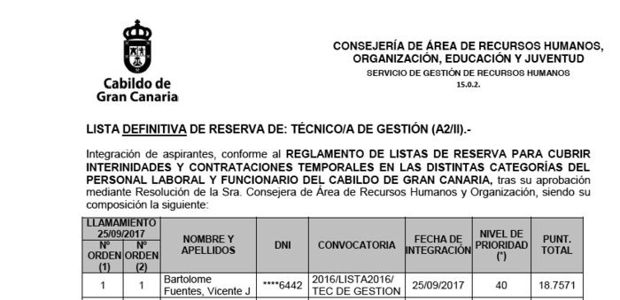 El Cabildo de Gran Canaria contrata a un condenado a 32 años de inhabilitación 1 Merca2.es Captura de pantalla 2018 02 05 a las 18.48.35 Merca2.es