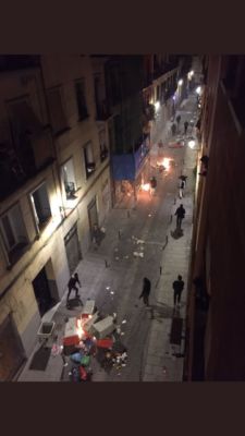 Lavapiés, durante el infierno de este jueves. 