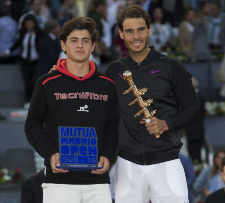 Jaime Caldés y Rafael Nadal, en el pasado Mutua Madrid Open Sub16.