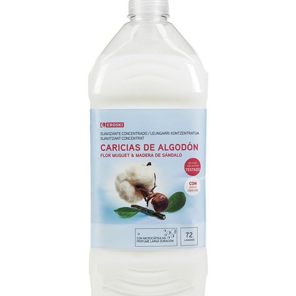 suavizante conc caricias de algodon eroski botella 72 dosis pid 54238112 2 Merca2.es