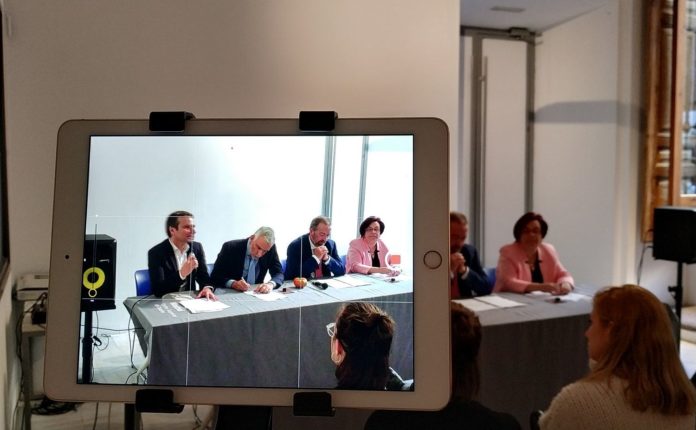 Foto de Presentación del acuerdo entre Nieva e IED Madrid
