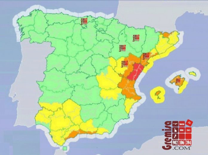 Foto de Mapa de Gota fría en España