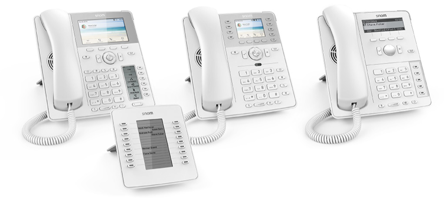 Snom lanza nueva gama de teléfonos de sobremesa blancos
