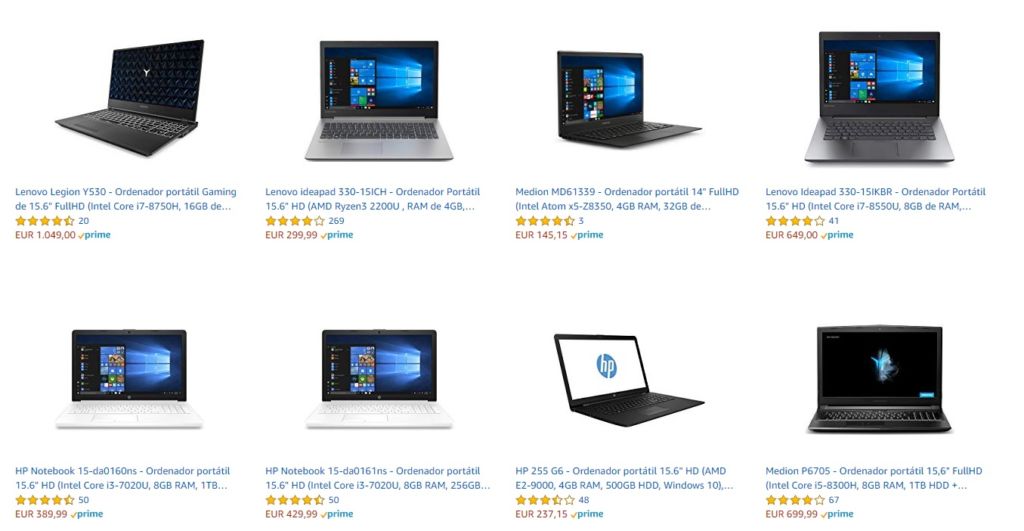 Lenovo reina entre los 10 portátiles más vendidos de Amazon