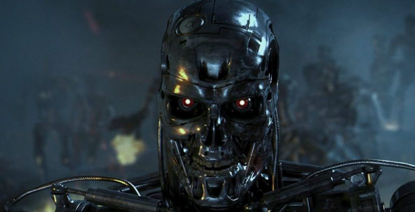 Robot de la película de cine Terminator