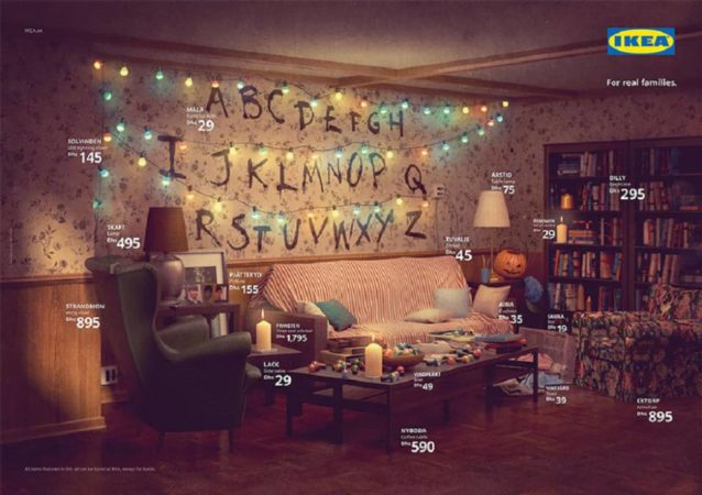 Sala de Stranger Things hecha por Ikea