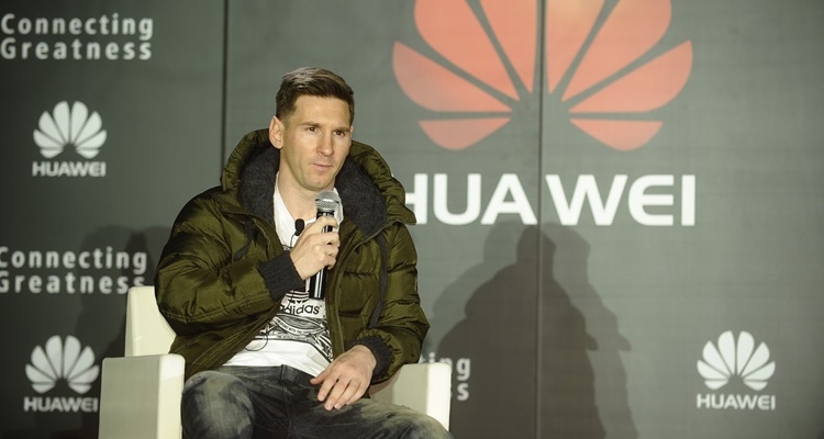 Leo Messi y Huawei