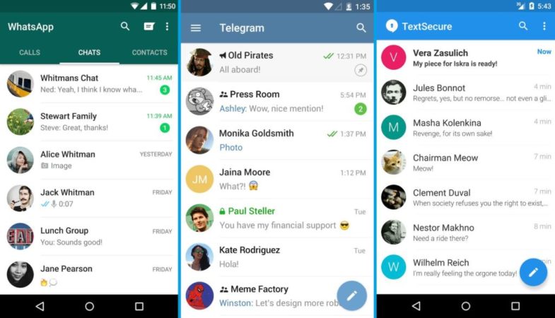 Captura de Whatsapp, Telegram y SIgnal