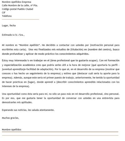 La carta de presentación perfecta La carta de presentación perfecta
