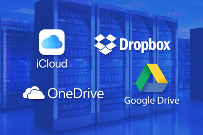 Iconos de servicios cloud storage