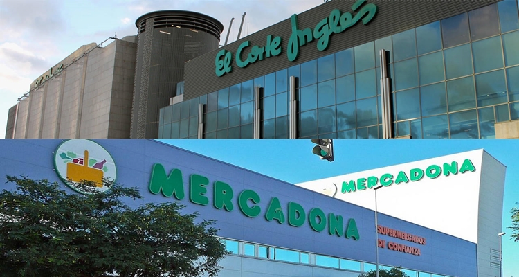 Inditex, El Corte Inglés, Mercadona volumen de crecimiento de empresas europeas