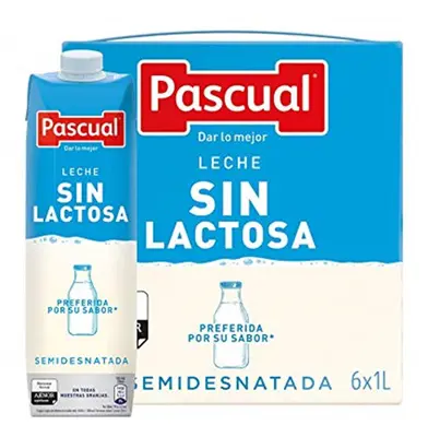 Leche Pascual semidesnatada sin lactosa