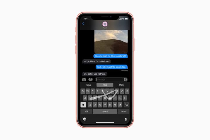 QuickPath para teclado del iOS