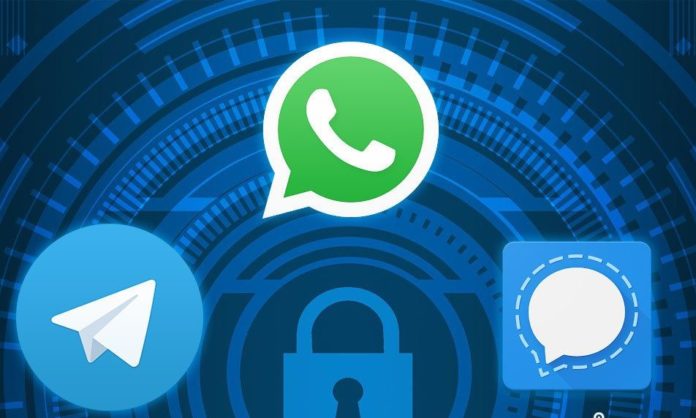 Iconos Whatsapp Telegram y SIgnal