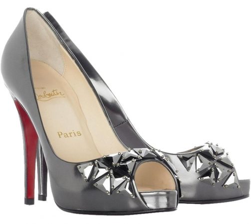 Zapatos Bling Bling Peep-Toe Pumps