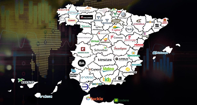 Estas son las empresas que más facturan en cada provincia de España