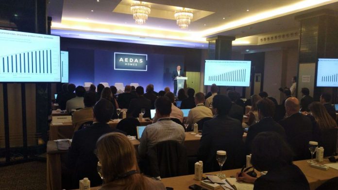 David Martínez. CEO de Aedas, durante el Investor Day de la compañía.