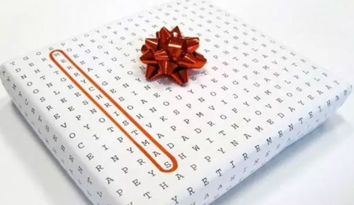 10 formas de envolver que harán que sea más valioso el papel que el regalo 2 Merca2.es Envoltorio de sopa de letras