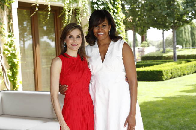 La Monarca de España con Michelle Obama