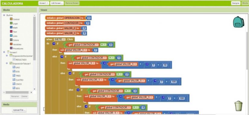 Interfaz de App Inventor