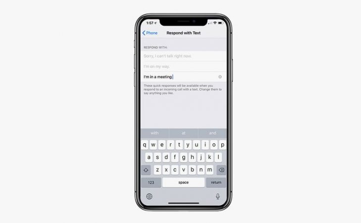 Mensaje de texto en iPhone