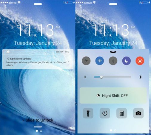 Pantalla de bloqueo iPhone en Android