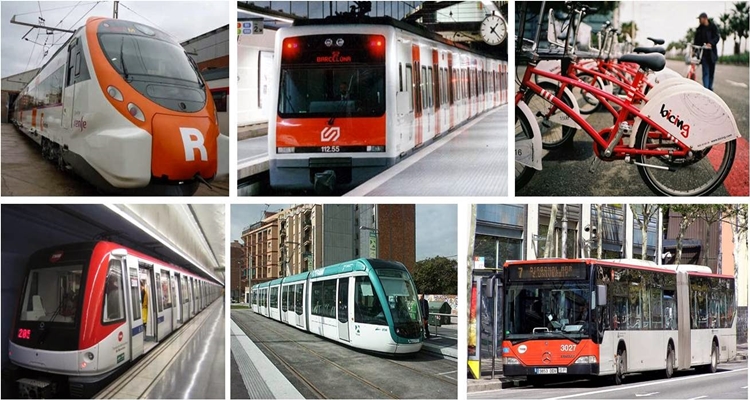 Vacaciones transporte público en Barcelona