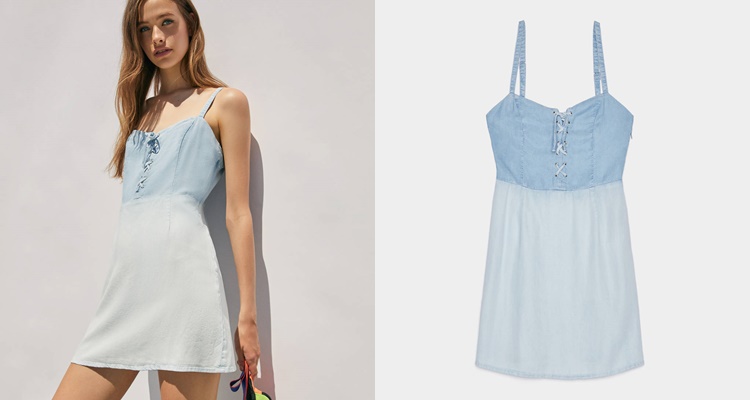 Vestido denim de Bershka