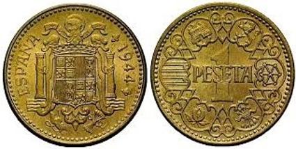1 peseta 1944