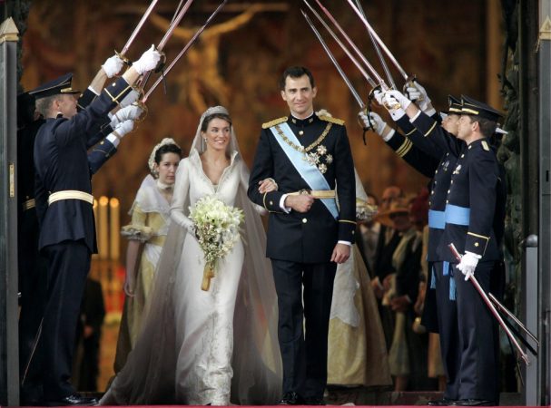 Reyes de España en su boda