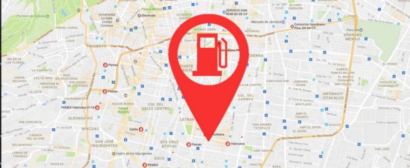 Mapa iPhone: gasolinera