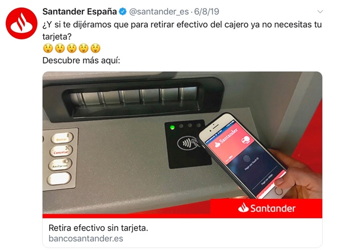 Banco Santander España pago móvil Merca2.es