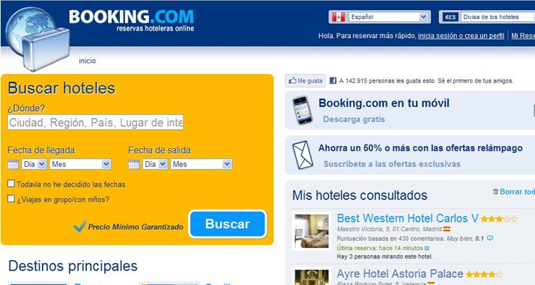 Booking el buscador de hoteles preferido