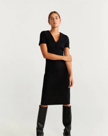 Vestido negro de Mango