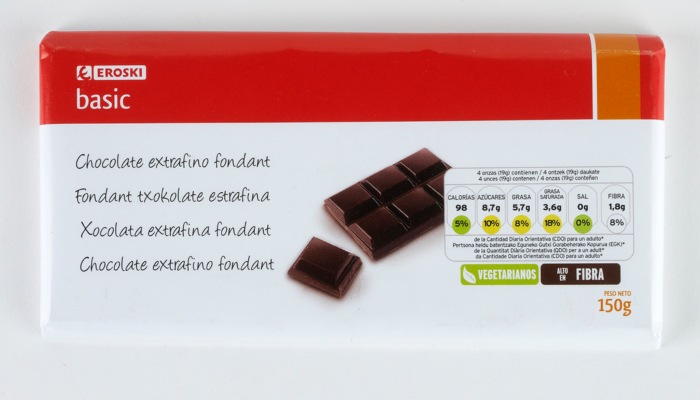 chocolate de Eroski, uno de los más conocidos como los de Lidl, El Corte Inglés o Mercadona