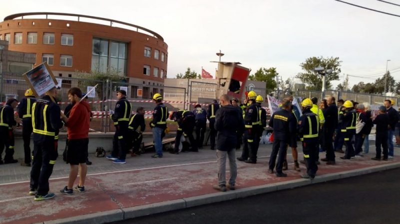 concentracion bomberos forestales 13 de septiembre