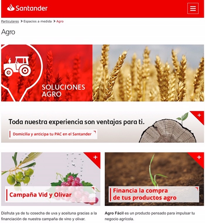 Banco Santander. soluciones agro