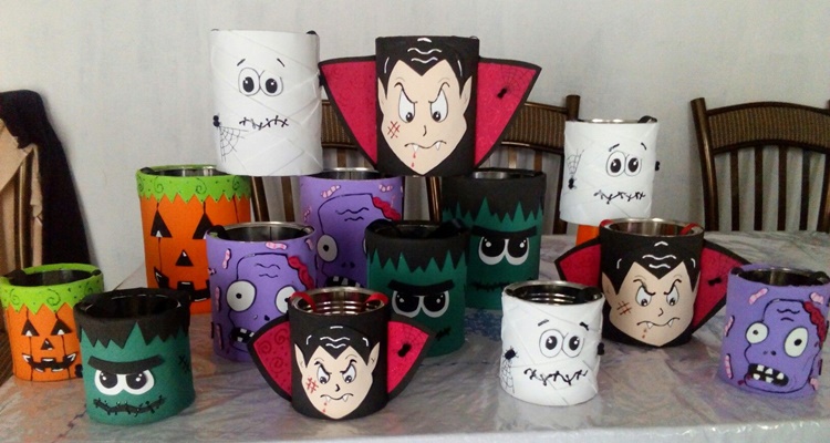 Como decorar las latas por Halloween