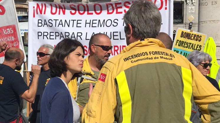 La campaña de incendios en Madrid se apaga con los bomberos forestales en huelga 2 Moncloa Isa Serra Bomberos Forestales CAM